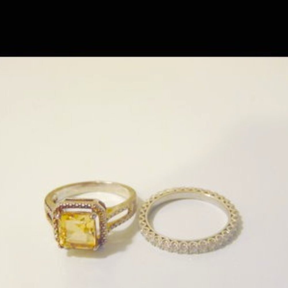 Sevilla Silver Citrine 2.5ctw Gemstone Ring Size 9